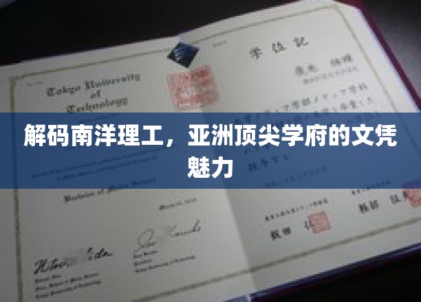 解码南洋理工，亚洲顶尖学府的文凭魅力