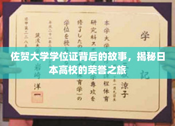 探寻佐贺大学学位证的传奇历程，揭秘日本学府的荣耀之路