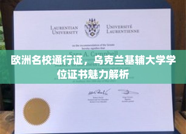 乌克兰基辅大学学位，开启欧洲教育新篇章