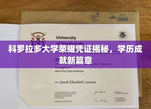 科罗拉多大学新凭证亮相，开启学历新纪元