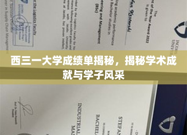 西三一大学学子风采大揭秘，成绩单背后的学术荣耀与青春足迹