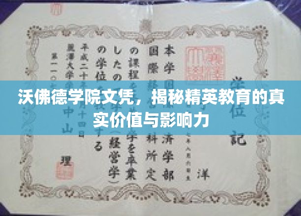 沃佛德文凭背后的精英力量，重塑教育视野的深远影响