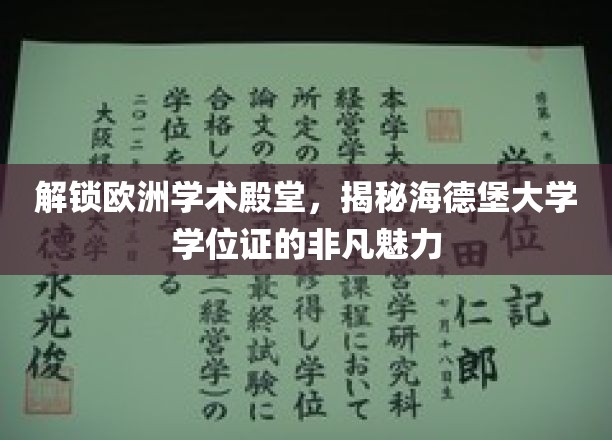 欧洲学府之秘，海德堡大学学位证的独特魅力探索