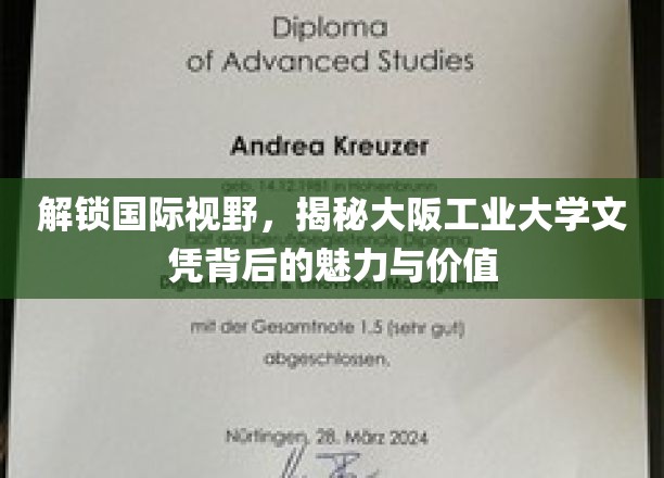 探索大阪工业大学文凭的全球吸引力与非凡价值