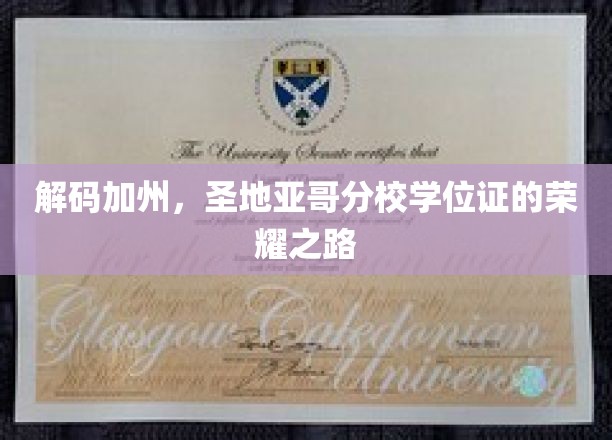 探索圣地亚哥分校，学位证的璀璨征程