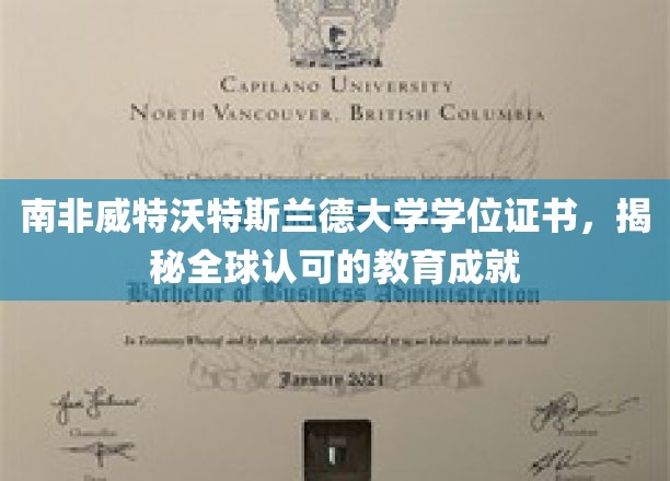 探索南非威特沃特斯兰德大学，全球视野下的卓越学位认证