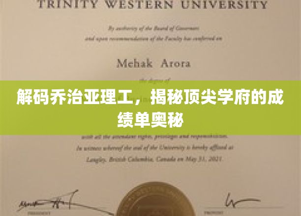 解码乔治亚理工学院，揭秘顶尖学府的成就单奥秘
