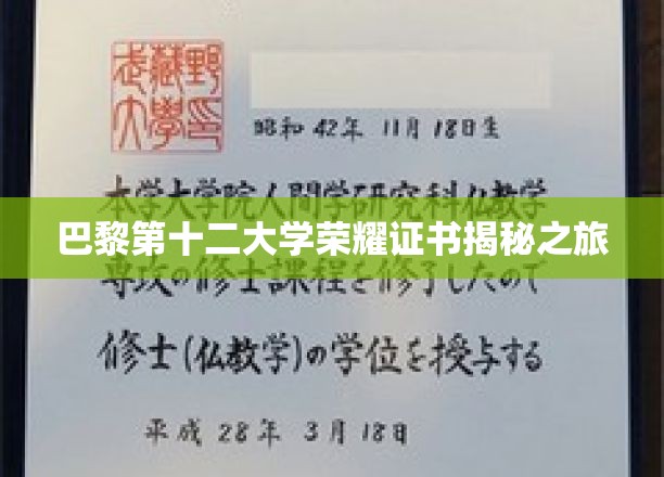 巴黎第十二大学荣耀证书揭秘之旅