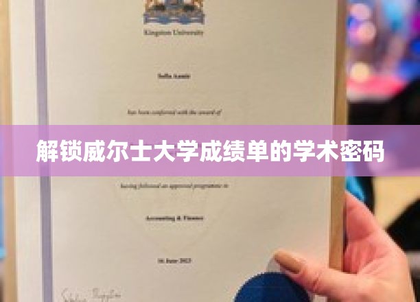 解锁威尔士大学成绩单的学术密码