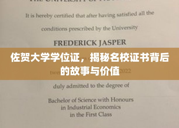 佐贺大学学位证，探寻名校证书背后的传奇与价值