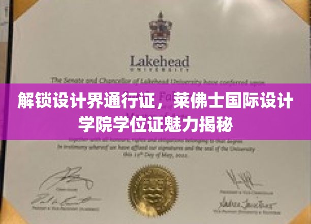 揭示设计界通行证的秘密，莱佛士国际设计学院学位证的独特魅力