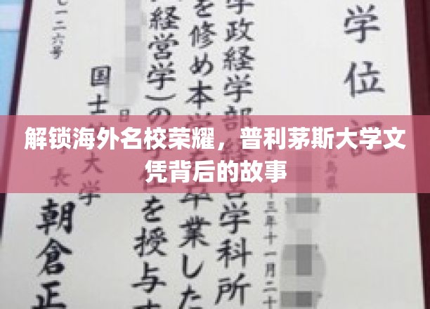 海外荣耀之门，揭秘普利茅斯大学文凭的非凡历程