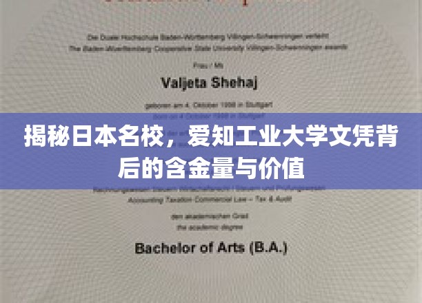一探究竟,揭秘日本名校,爱知工业大学文凭的深层价值与含金量