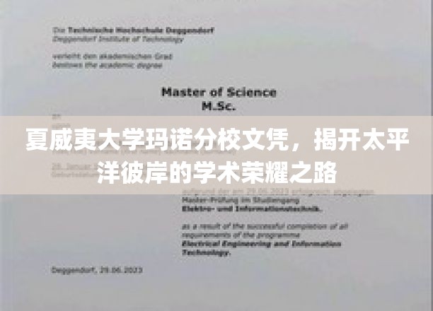 太平洋明珠下的学历传奇，夏威夷大学玛诺分校毕业证书背后的故事