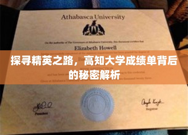 解码学霸秘籍，揭开高知大学优异成绩单的神秘面纱