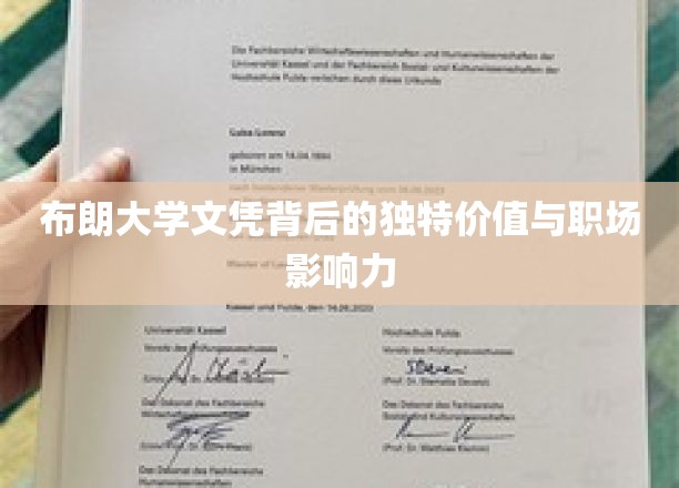 布朗大学文凭的隐秘魅力,如何塑造你的职场未来