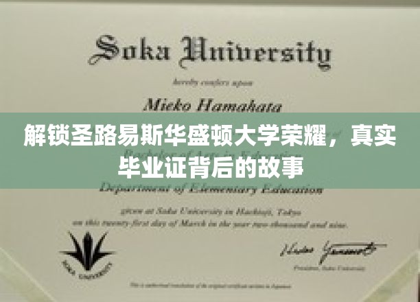 揭秘圣路易斯华盛顿大学荣耀，毕业证背后的传奇历程