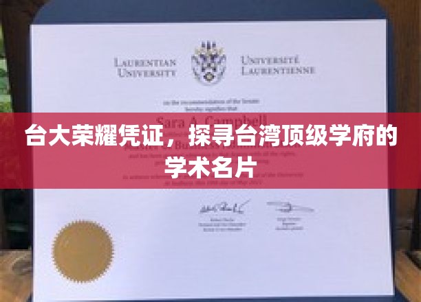 台湾最高学府的学术荣光，台大荣耀凭证背后的故事
