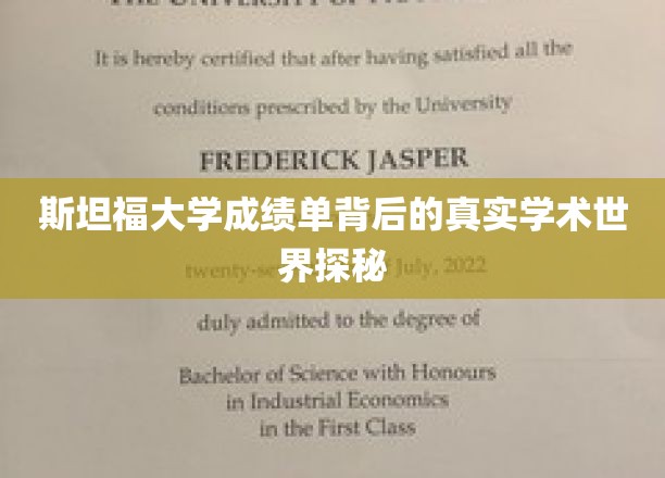 探秘斯坦福大学成绩单背后的真实学术世界