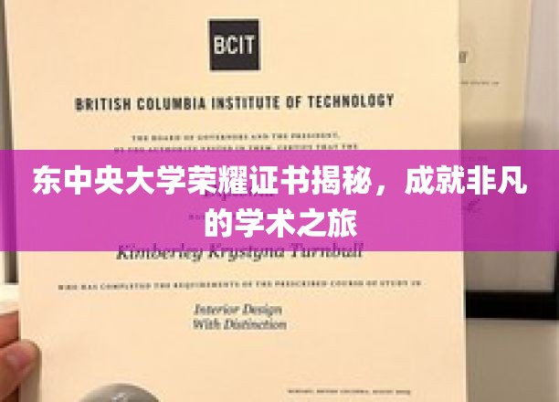 解码东中央大学荣耀证书，非凡学术征途的见证者