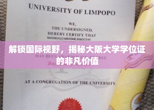 解锁国际视野，揭秘大阪大学学位证的非凡价值