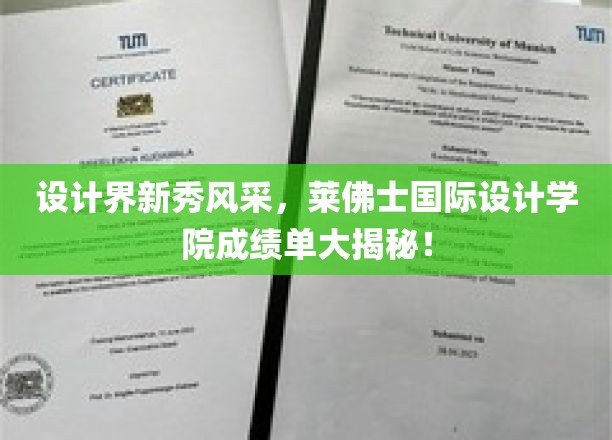 设计新星闪耀莱佛士，国际设计学院佳作盘点来袭！
