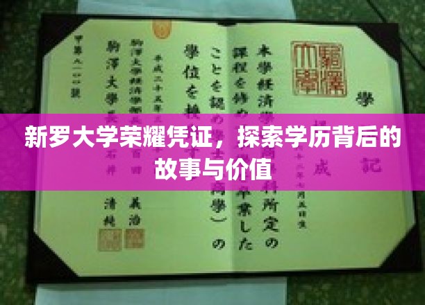 解码新罗荣耀，学历证书背后的传奇与价值揭秘