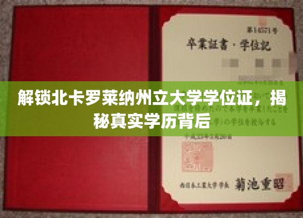 解锁北卡罗莱纳州立大学学位证，揭秘真实学历背后