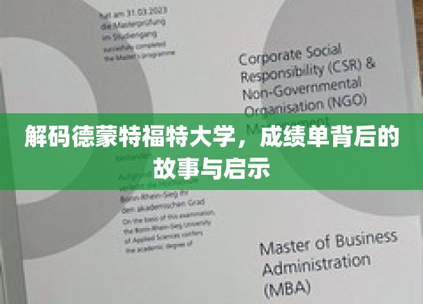 探寻德蒙特福特大学成绩单背后的秘密与人生启示