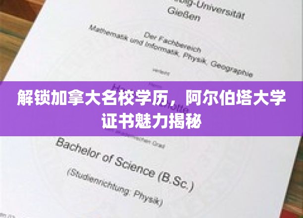 加拿大精英学府阿尔伯塔大学，证书魅力全解析