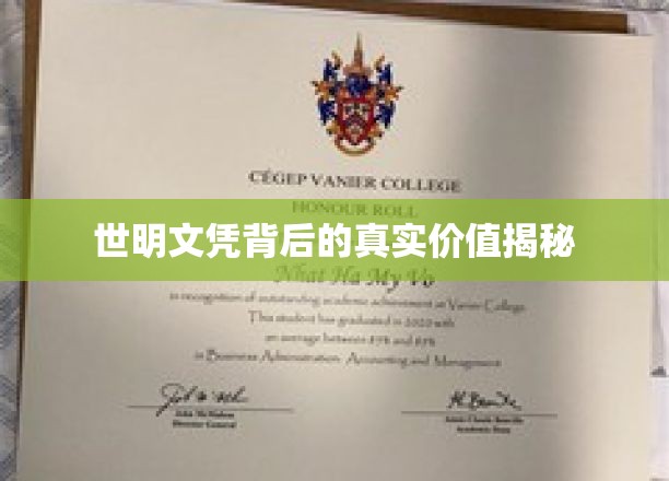 揭开世明文凭的神秘面纱，价值何在？
