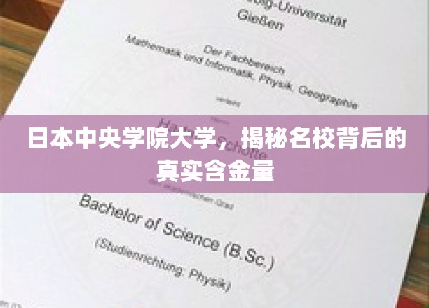 探秘日本中央学院大学，名校光环下的真实价值解析