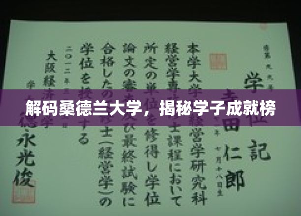 桑德兰学子荣耀全景，成就榜背后的故事