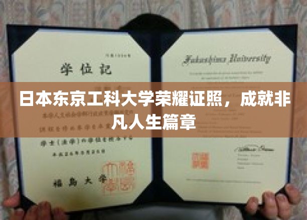 日本东京工科大学荣耀证书，开启非凡人生篇章