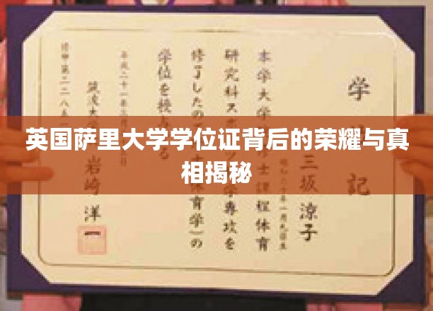 揭开英国萨里大学学位证背后的辉煌面纱