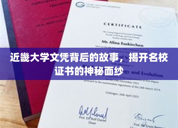 揭开近畿大学文凭的神秘面纱，一段不为人知的名校传奇
