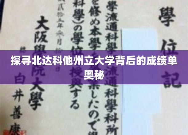探寻北达科他州立大学背后的成绩单奥秘