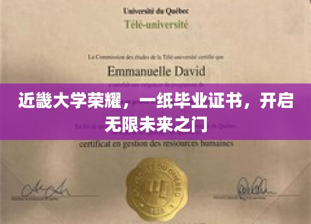 近畿大学荣耀启航，毕业证书铸就无限未来之路