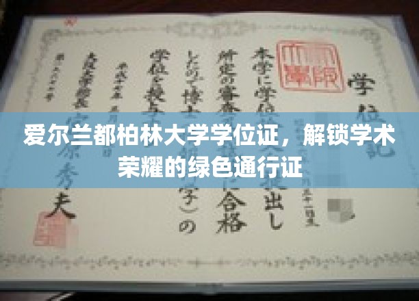 都柏林大学绿卡，解锁爱尔兰学术殿堂的秘密钥匙