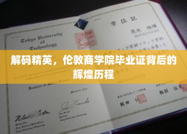 解码精英，伦敦商学院毕业证背后的辉煌历程
