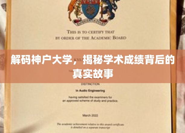 解码神户大学，揭示学术成绩背后的真实故事