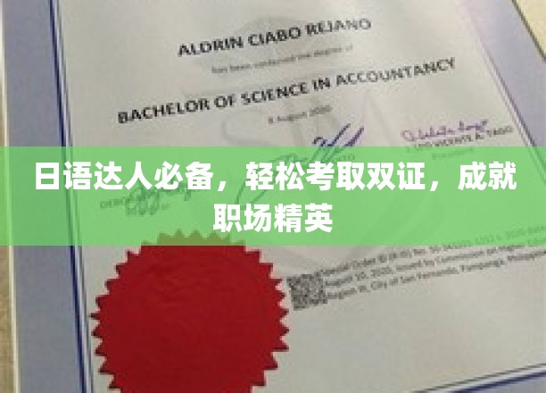 日语双证攻略，职场精英的快速晋升之路