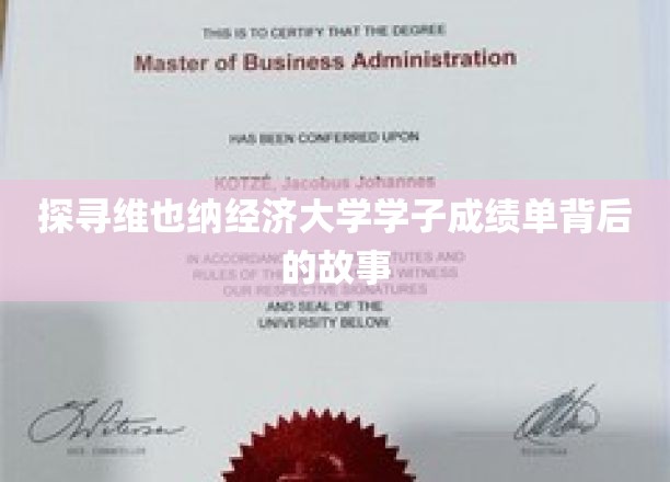 探寻维也纳经济大学学子成绩单背后的故事