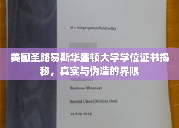 揭开圣路易斯华盛顿大学学位证书之谜，真伪辨识大揭秘