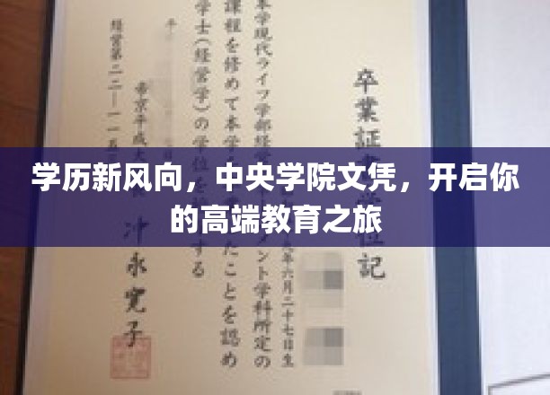 学历新风向，中央学院文凭，开启你的高端教育之旅