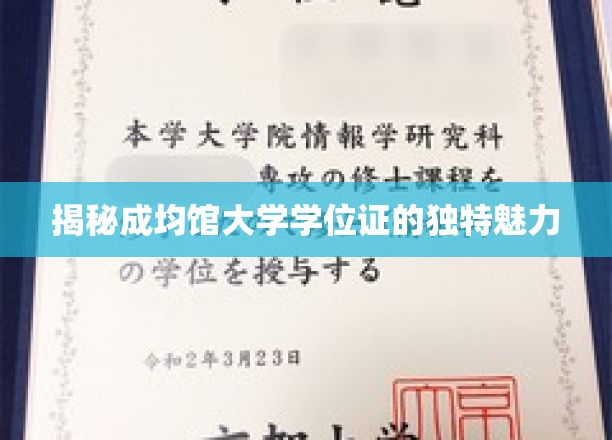 探寻成均馆大学学位证的独特风华