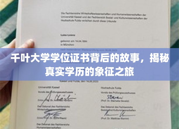 千叶大学学位证书背后的故事，探寻真实学历的象征之旅