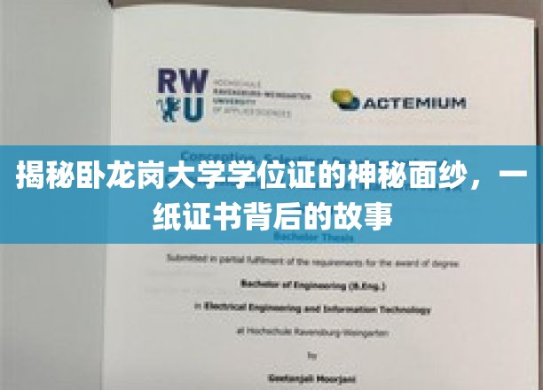 卧龙岗大学学位证，揭开证书背后的传奇故事