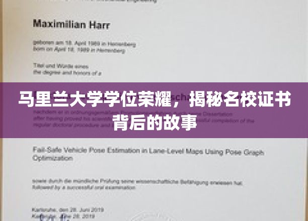 马里兰大学学位荣耀，揭秘名校证书背后的故事