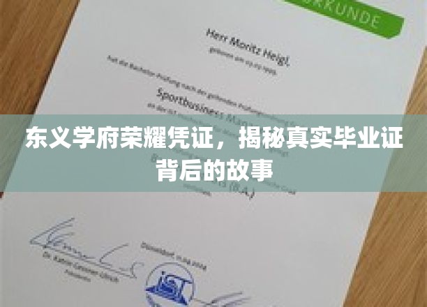 东义学府荣耀凭证，探寻毕业证背后的传奇历程
